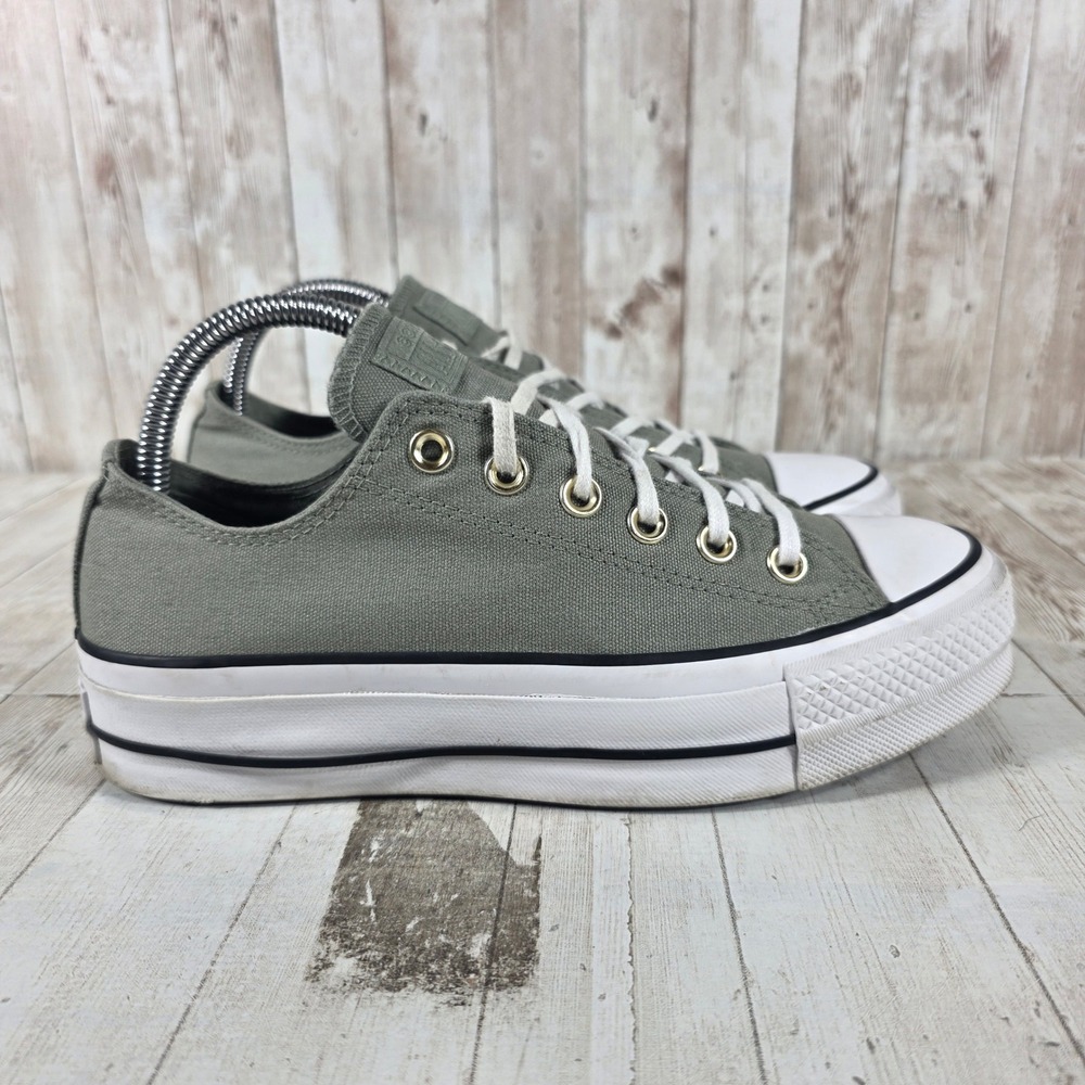 Converse Chuck Taylor All Star Lift‎ Ox Olive Green Platform Sneakers 564998C 8